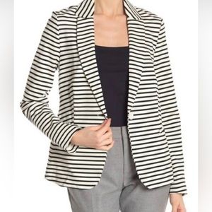 Philosophy Black and White Striped Blazer